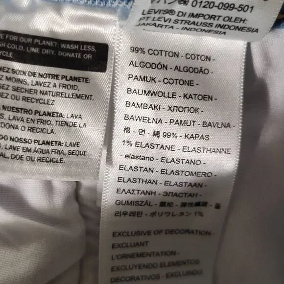 501 Levi's highrise skinny jean 30x28 - Picture 4 of 5